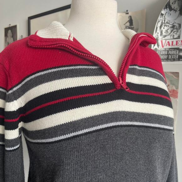 Vintage striped half zip up - Picture 4 of 6